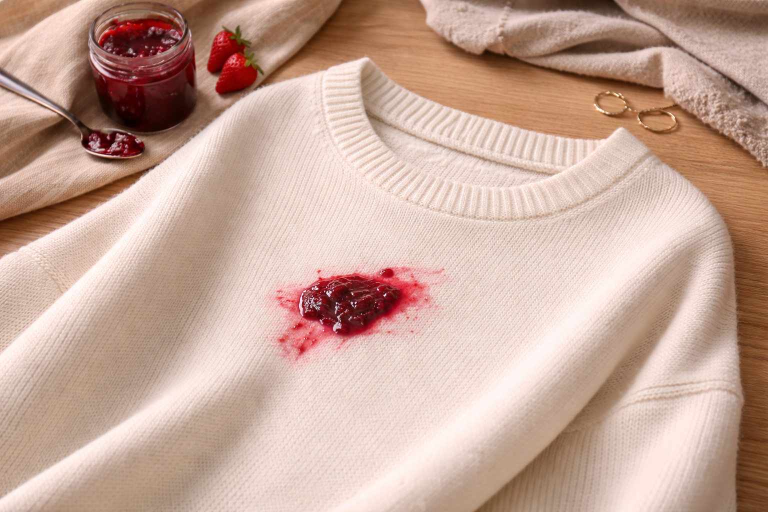 Как отстирать варенье с одежды